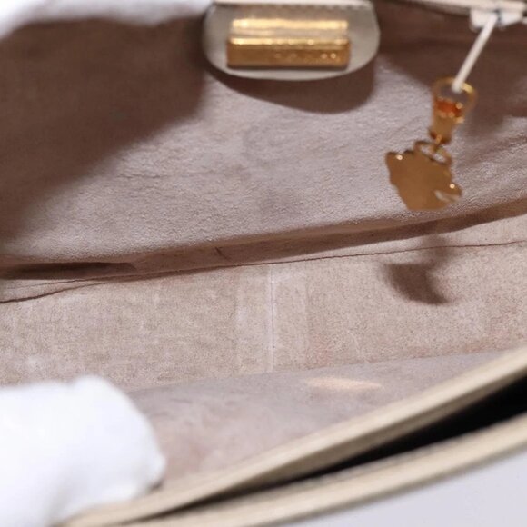 GUCCI Shoulder Bag Leather Beige Gold 26 001 0647 Auth BA5931 - Picture 11 of 16